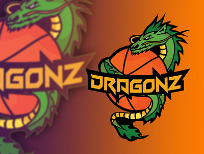 Basketball Mascot Design adobe illustrator basketball logo branding dragon illustration logo mascotlogo vector