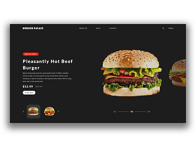 Burger Product Landing Page