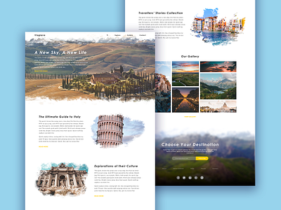 Travel & Tourism Guide Webpage UI Design