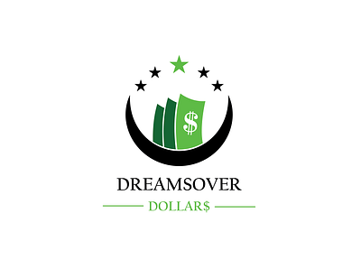 Dreamsover Dollars Logo Design adobe illustrator black branding design dollars dreams green icon identity design illustration logo logo design vector