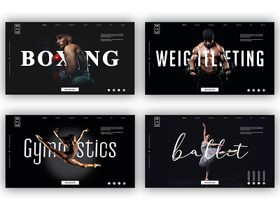 SKILLZ - Web UI Design adobe illustrator adobexd ballet black boxing branding design gymnastics homepage minimal sports typography ui uidesign web web design weightlifting