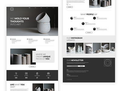 CERAMICS - Web UI Design adobe adobe photoshop adobexd ceramics graphic design homepage minimal ui uidesign web design website