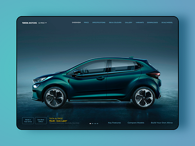 Tata Altroz web UI concept automobile design interfacedesign ipad application ui uidesign uxdesign uxui website design
