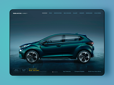 Tata Altroz web UI concept