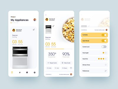 Homemade Microwave Popcorn | Home Appliances UI exploration app design interfacedesign iosapp iphoneapp mobileappdesign ui uidesign ux uxdesign uxui