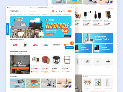 Homepage Design on Ruparupa design e commerce furniture ui uidesign uiux ux