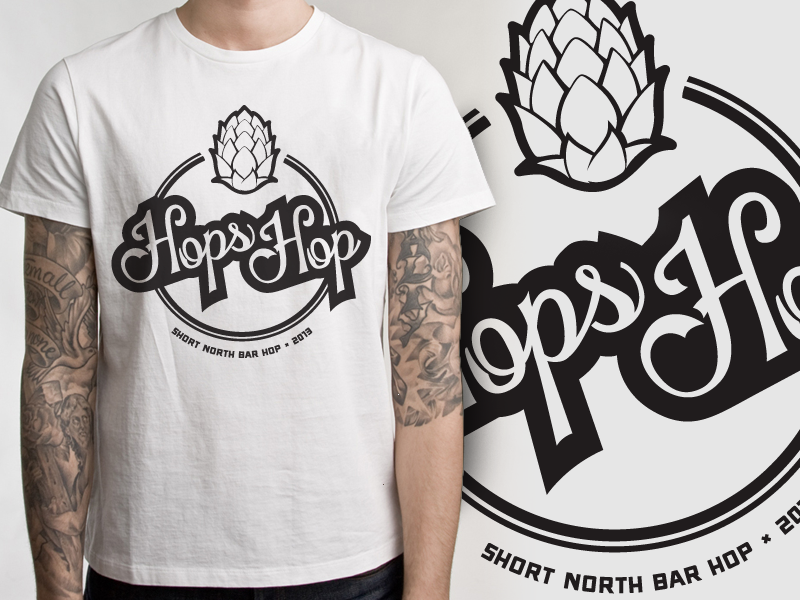 Hops Hop Shirt Design shirt design art illustration hop bar beer hops columbus short north