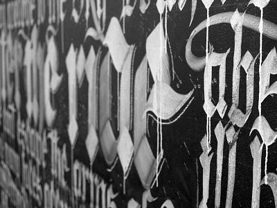 Letter Experiment art blackletter calligraffiti calligraphy chalk chalkart lettering paint type typography