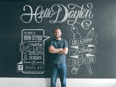 Self Promo/Dayton Baton calligraphy chalk chalkart lettering promotional type typography