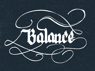 Balance art calligraphy handmade ink lettering pen sharpie type typography