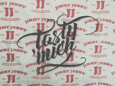 Tasty Wich! design food hand drawn jimmyjohns lettering sandwich script tasty type typography