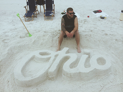 Sand Serif beach calligraphy florida lettering ohio sand script type typography