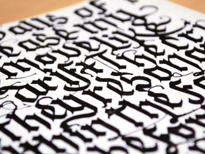 Sketchbook Detail blackletter calligraphy ink lettering paper type typography video