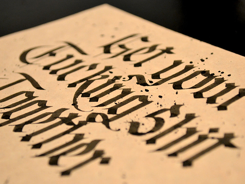 Get your fucking shit together blackletter paper ink black lettering typography type calligraphy