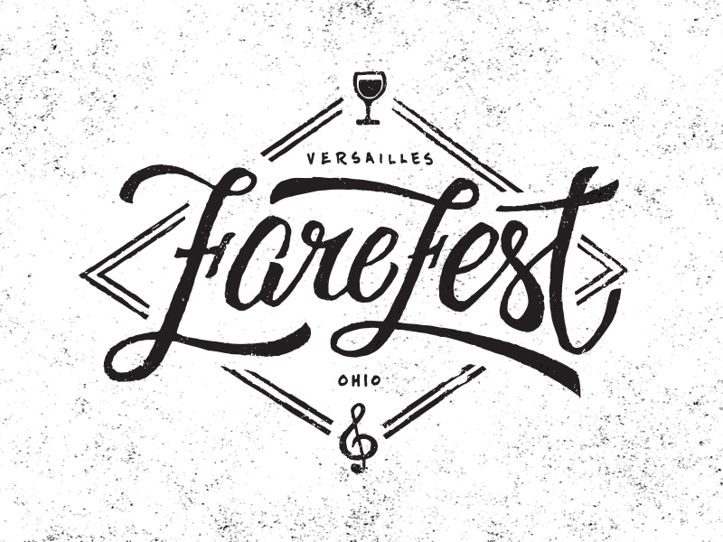 FareFest Logo Concept festival wine texture script layout design ceramics identity branding logo