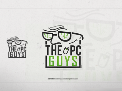 The PC Guys logo computer design guys it logo pc repair smoki the amar abaz smokan