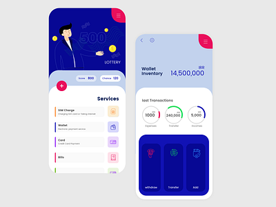 Bill payment app app illustration ui