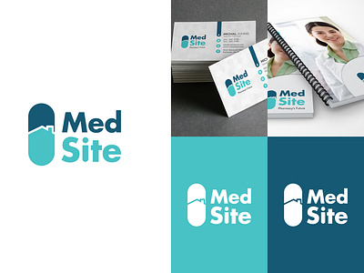 Med Site Logo Design branding design flat health healthcare icon identity logo medical medicine minimal pharmacy