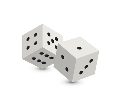 Game dice 3d dice game illustration white