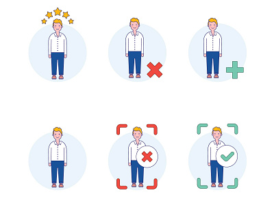 Character Set - Illustration boy character characters clother design face icon illustration man person set user vector