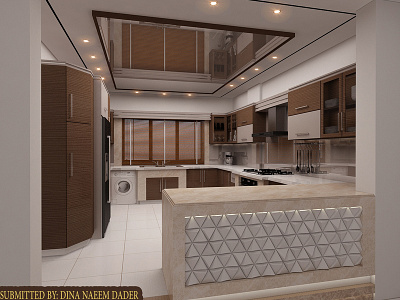 Kitchen 3d max autocad drawing kitchen render skechup