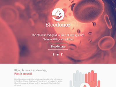 Bloodonor Landing Page