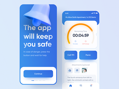 Panic button mobile application