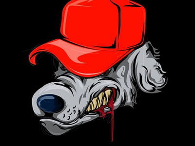 Fierce Dog apparel clothing dog fierce gangsta illustrated illustration logo logos merch print rap wolves