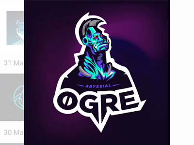 Ogre E-Sport logo esport ogre purple