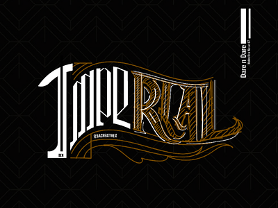 Imperial blackletter design gold grid letttering luxury type typograph