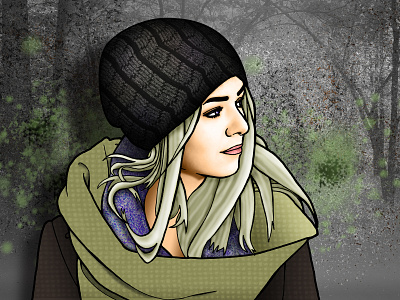 Autumn girl autumn design digital illustration girl illustration