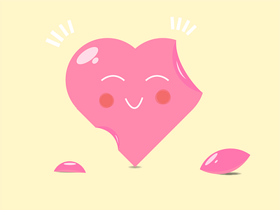 Heart branding design flat graphic design illustration logo vector