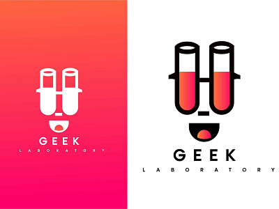 Geek Laboratory app branding design flat icon illustration logo minimal minimal art minimalist logo mobile typography vector
