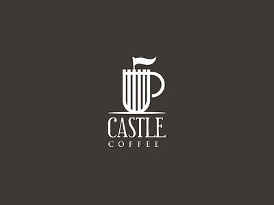 Castle Coffee Logo app branding design flat icon illustration illustrator lettering logo logo design logo design branding logoforsale minimal minimal art minimalist logo minimalist logo design mobile type typography vector