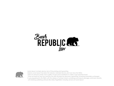 Bear Republic Law animation app branding design flat icon illustration illustrator lettering logo logo design logo design branding logoforsale minimal minimal art minimalist logo mobile typography ux vector
