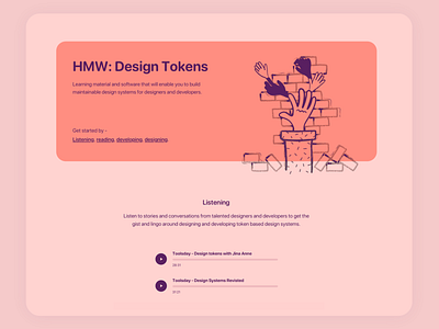 Work in progress - Design tokens