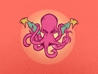 CLEANTOPUS affinitydesigner animal covid19 grunge illustration octopuss tshirtillustration vecor