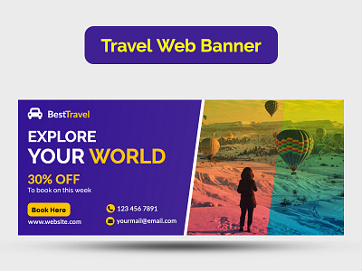 Travel Web Banner ads banner ad banners branding design travel web banner travel web banner web banner ad web banners