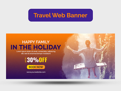 Travel web banner design ads banner ad banners branding design luxury post poster design social app travel web banner ui ux web banner ad web banners