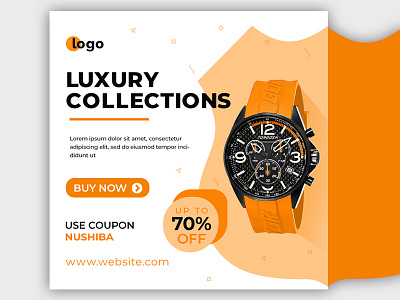 Luxury Watch social media ad banner post ads banner ad banners branding design luxury post poster design social app ux watch web web banner ad web banners