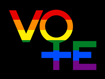 ROEvember Vote Rainbow branding design icon logo