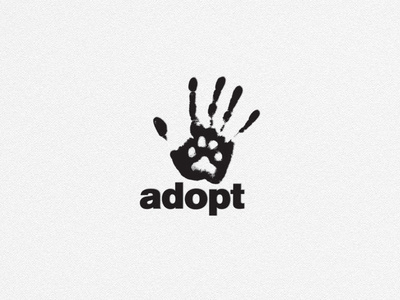Adopt branding design logo