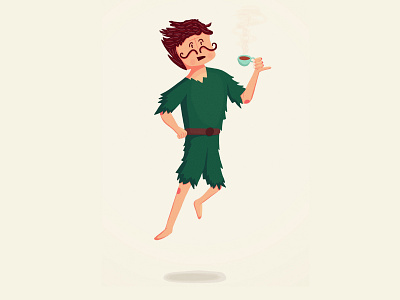 Peter Pan toma té character design color design digital drawing dribbble green illustration peter pan procreate sketch