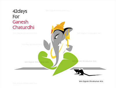 42days For ganesh Chaturdhi art artist design graphic artists graphicart graphicdesign graphicdesigner graphicdesigns graphics illustration photo background photoshop photoshopcc