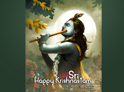 Happy Janmastami graphicdesign happyjanmastami happyjanmastami hindufestival hindugods krishnastami lord lordkrishna