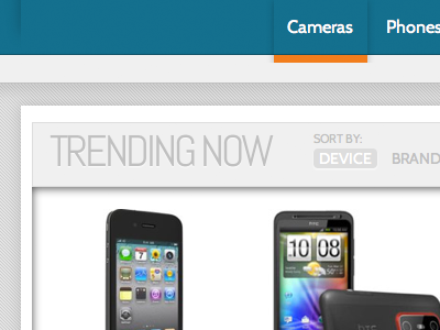 Trendboard blue gray iphone orange typography ui web design