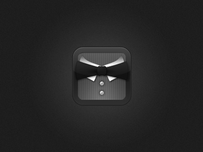 iOS4 icon black bow tie gray icon ios4 iphone