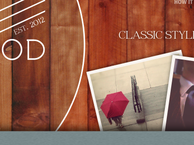 Header brown circle classic lines pattern photograph red texture typography vintage white wood