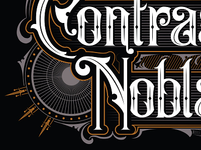 Contrast Noblast calligraphy design illustration logo typography vector