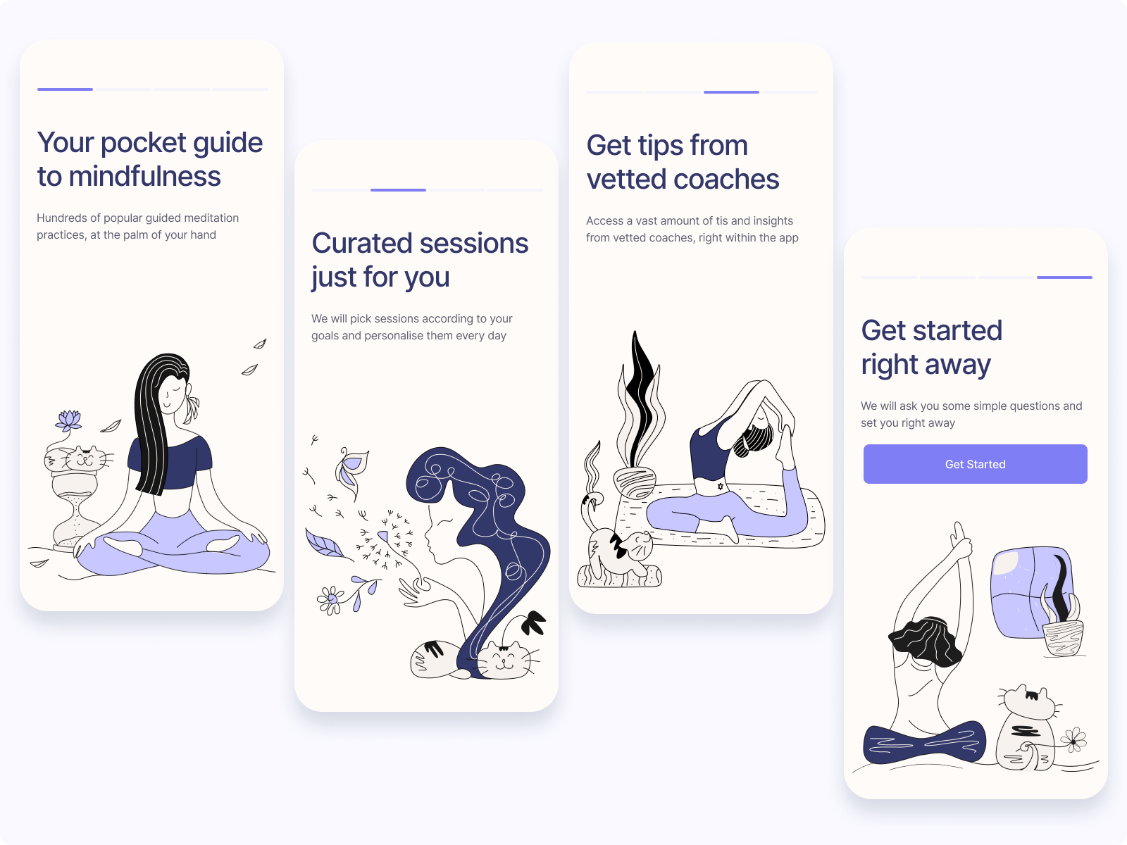 Meditation App by Yaren Cirit on Dribbble